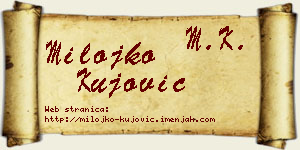 Milojko Kujović vizit kartica